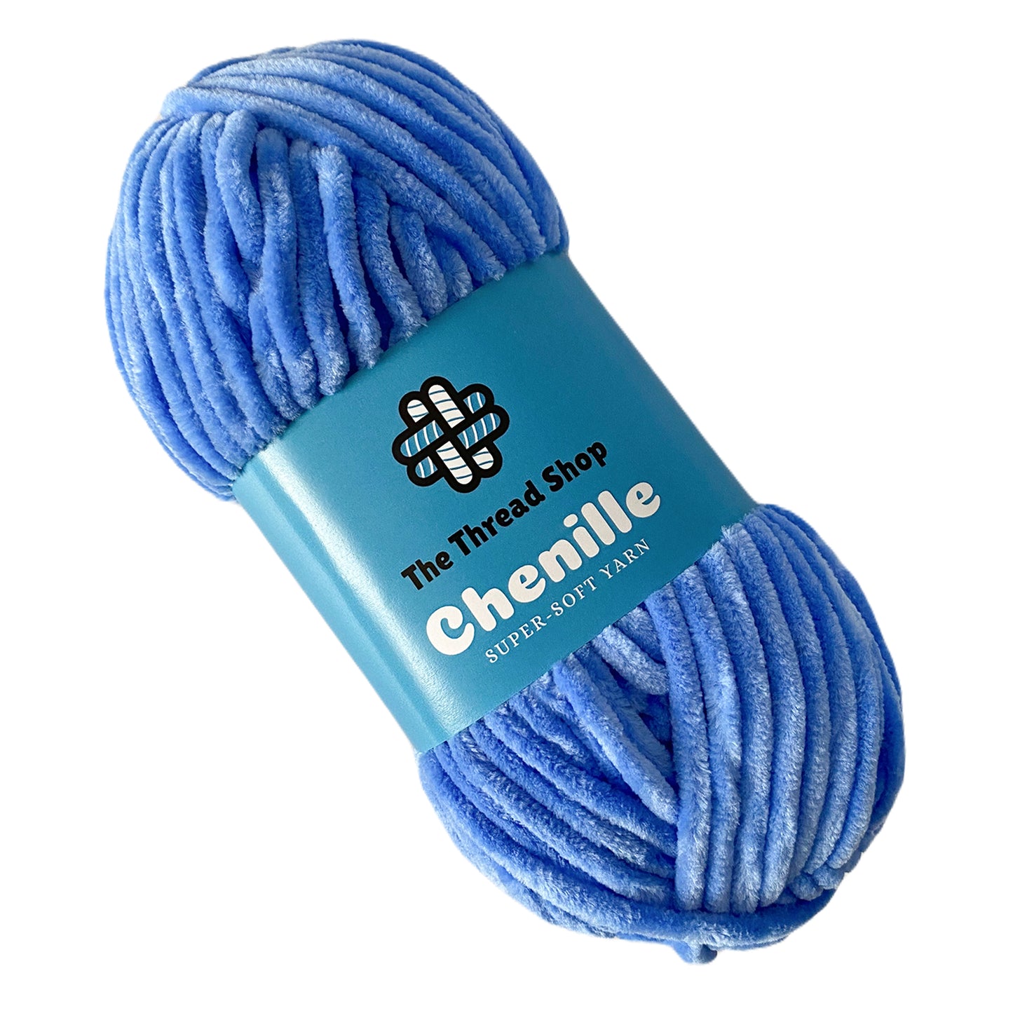 Azure Blue - Super-Soft Chenille Yarn