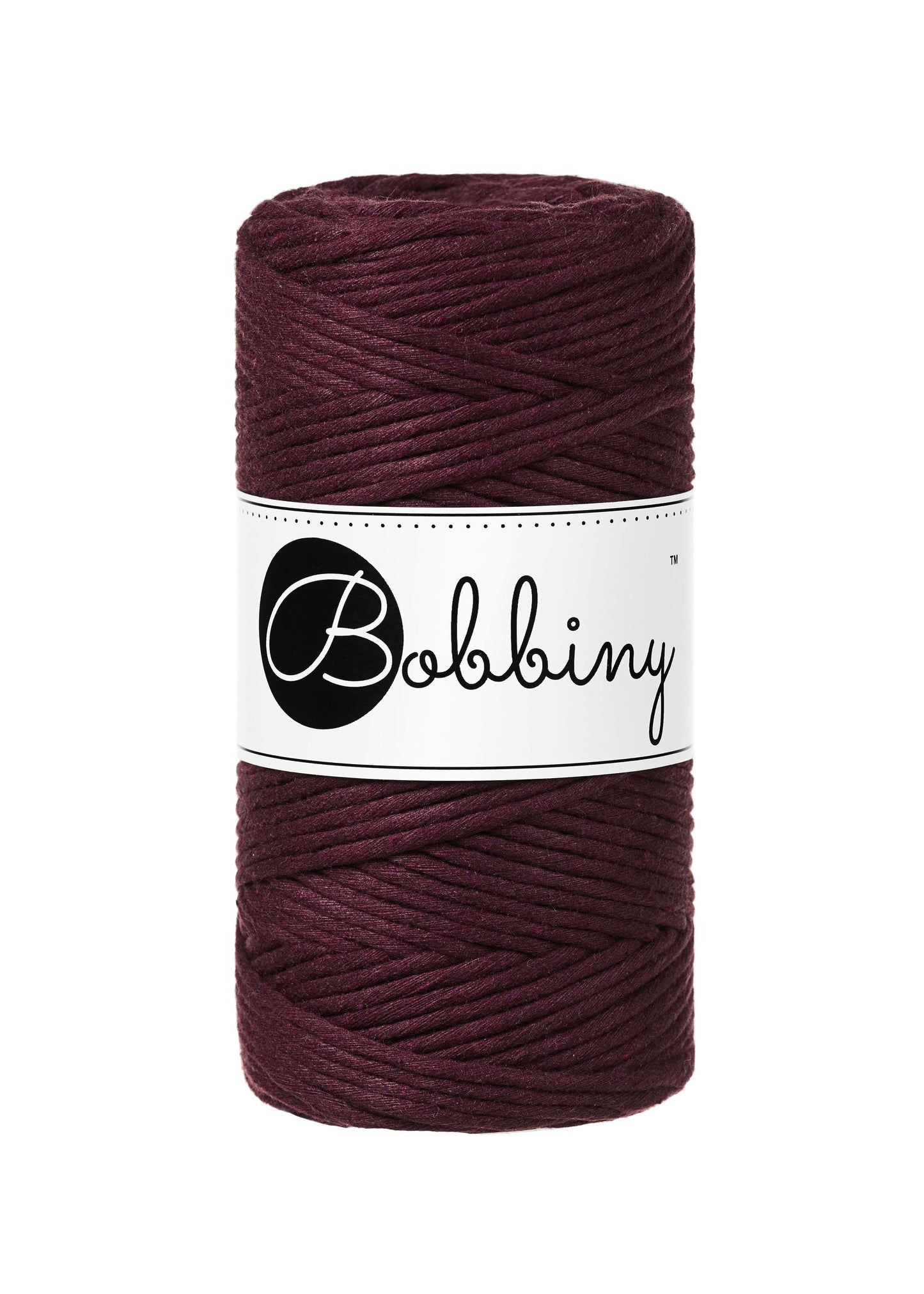 Burgundy - 3mm, Bobbiny Macrame Cord