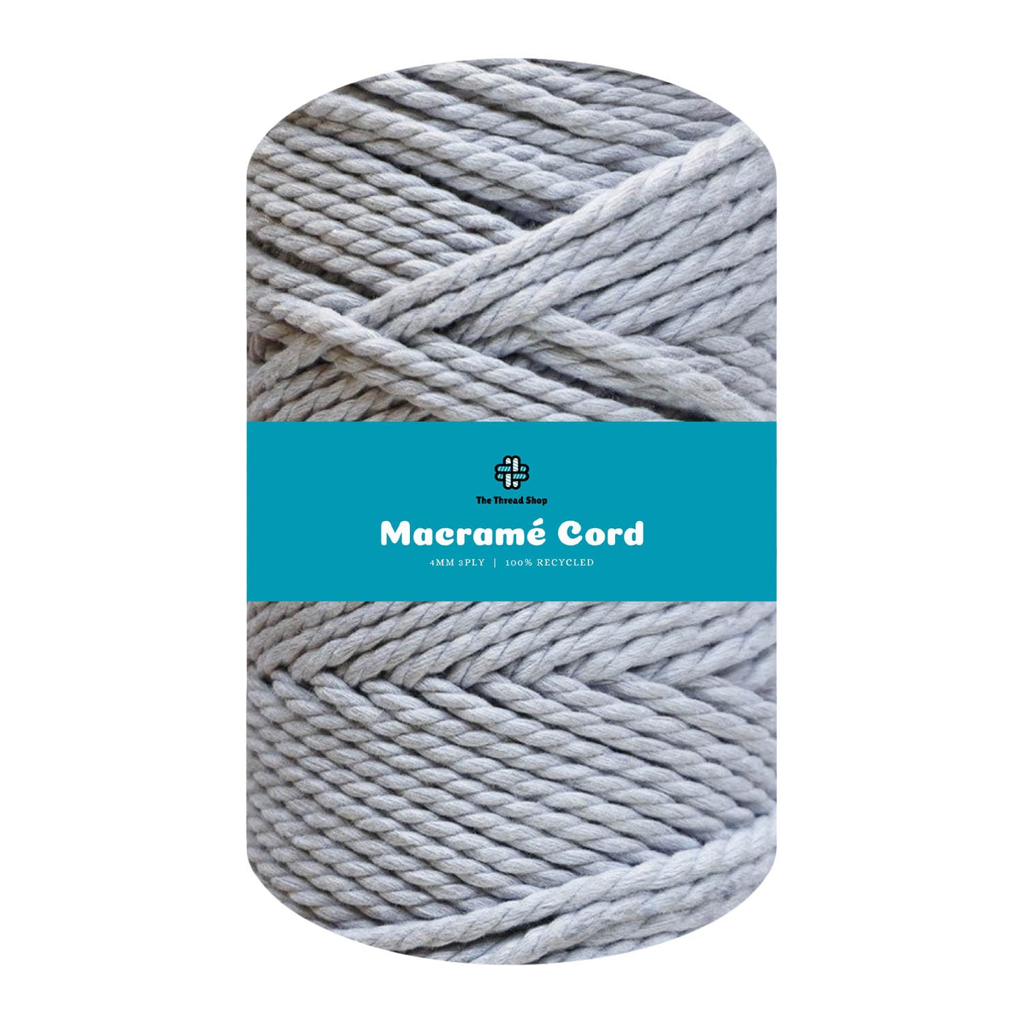 Silver 4mm 3PLY Thread Shop Macramé Cord