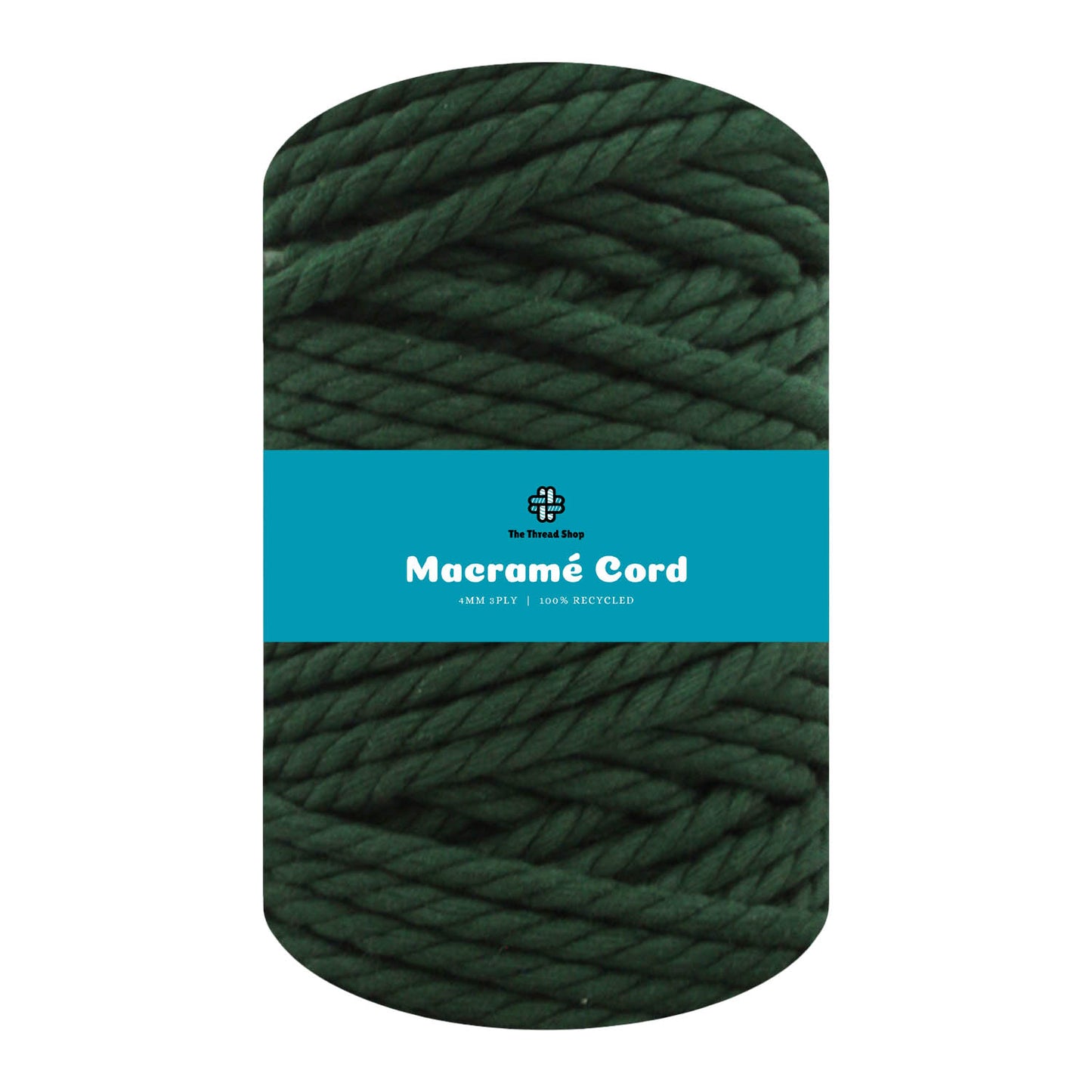 Bottle Green 4mm 3PLY Thread Shop Macramé Cord
