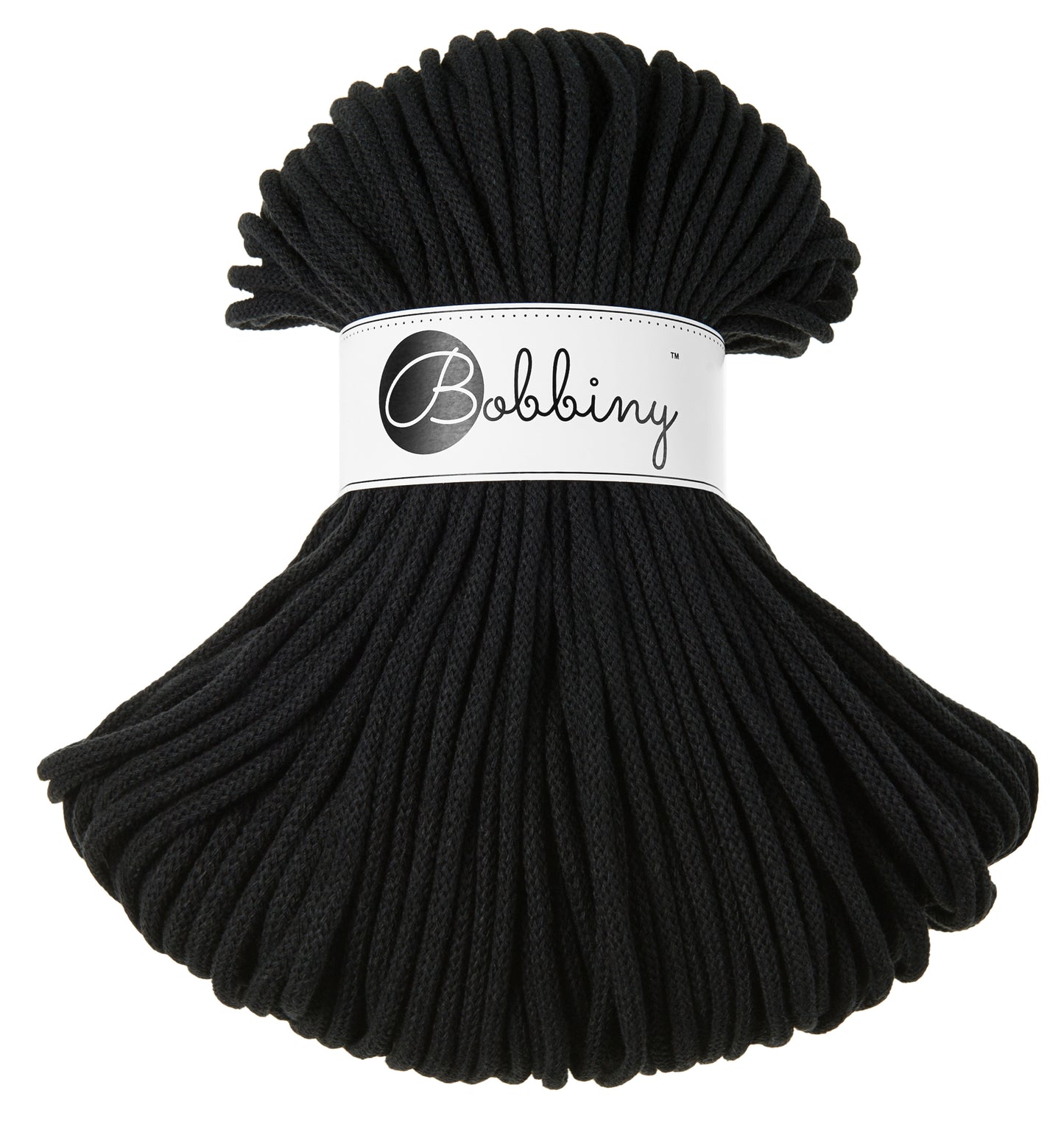 Black - 5mm Bobbiny Braided Cord