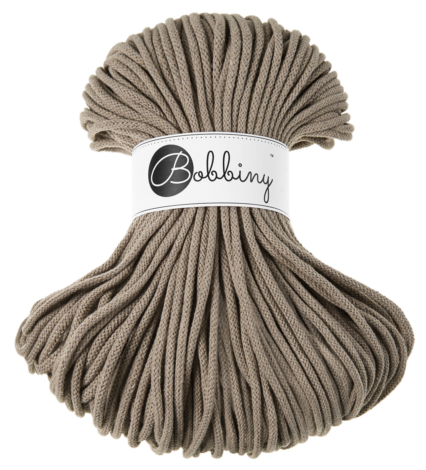 Coffee - 5mm Bobbiny Braided Cord