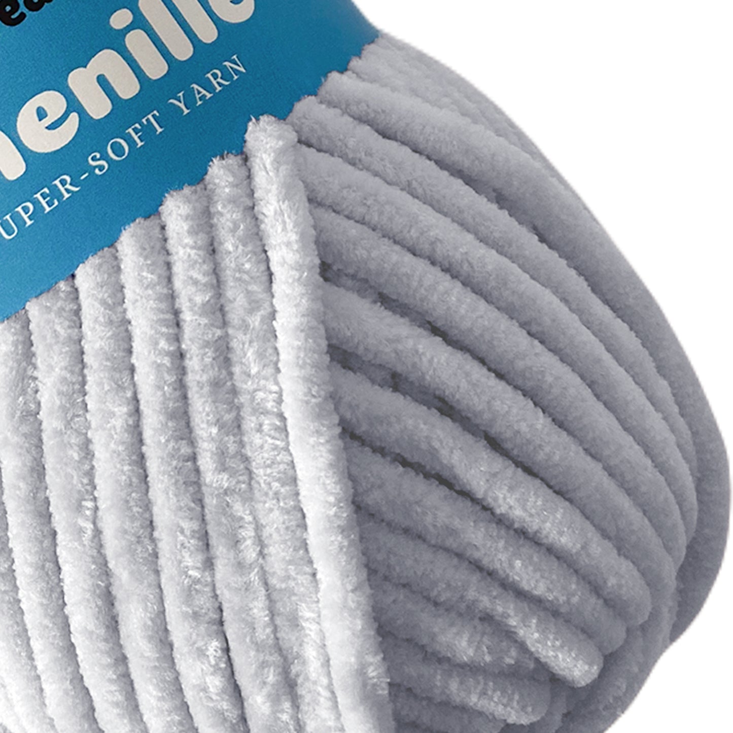 Cool Grey - Super-Soft Chenille Yarn