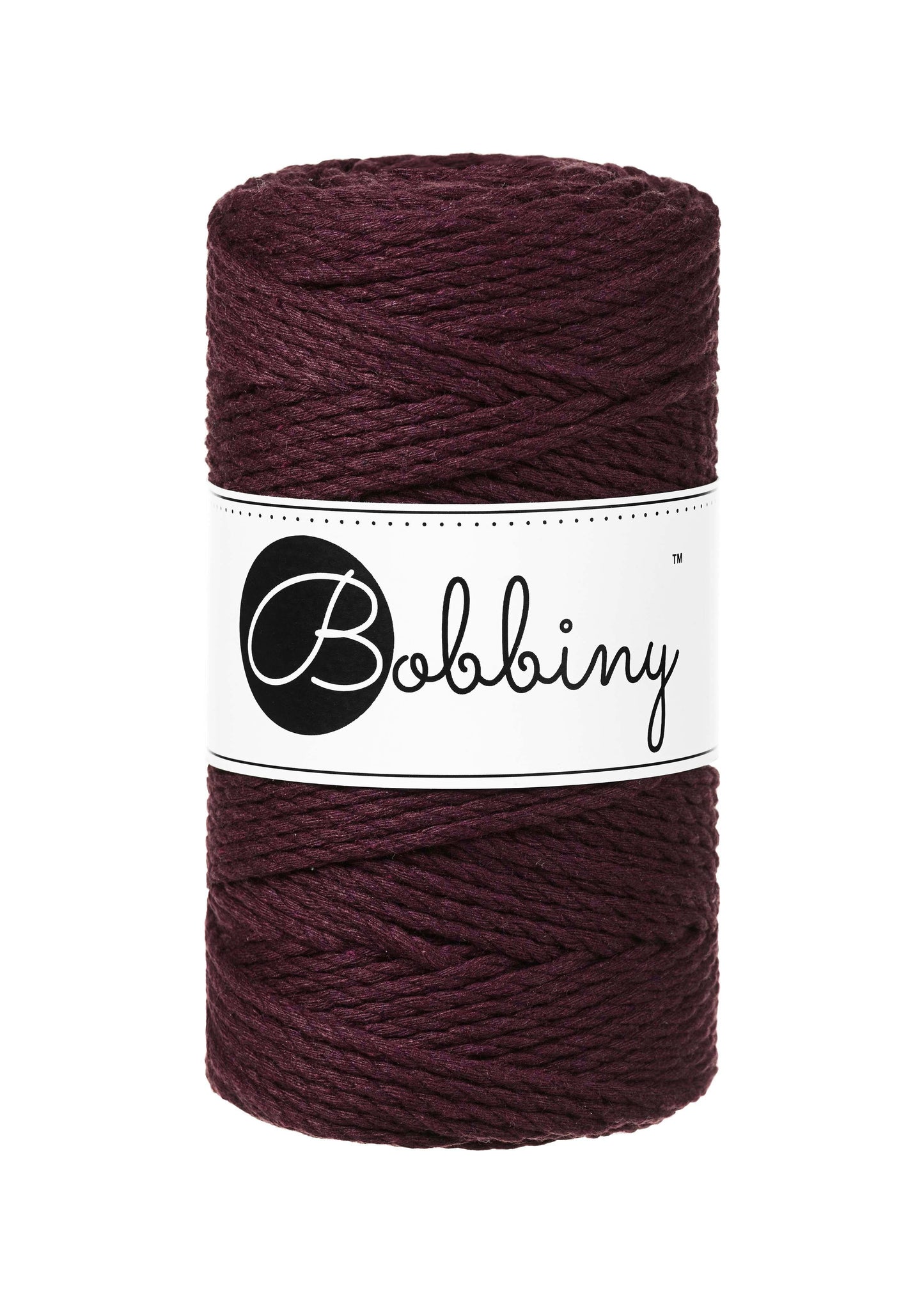 Burgundy 3mm 3PLY, Bobbiny Macramé Cord