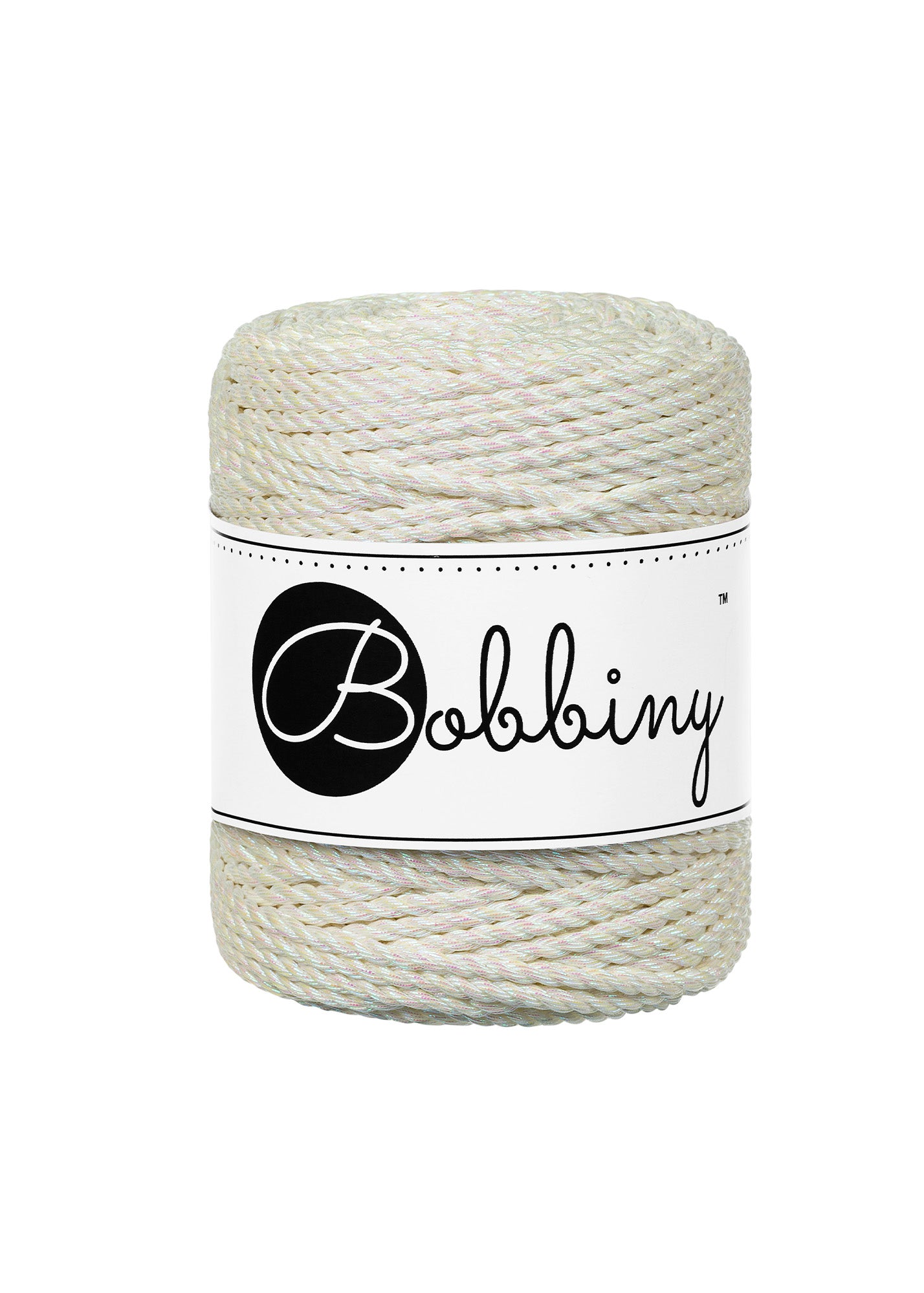 Metallic Moonstone - 3mm 3PLY 50m, Bobbiny Macramé Cord