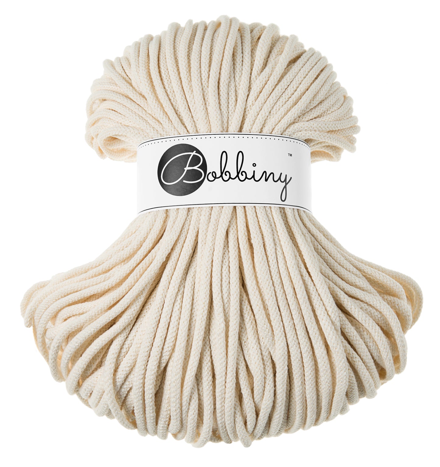 Natural - 5mm Bobbiny Braided Cord