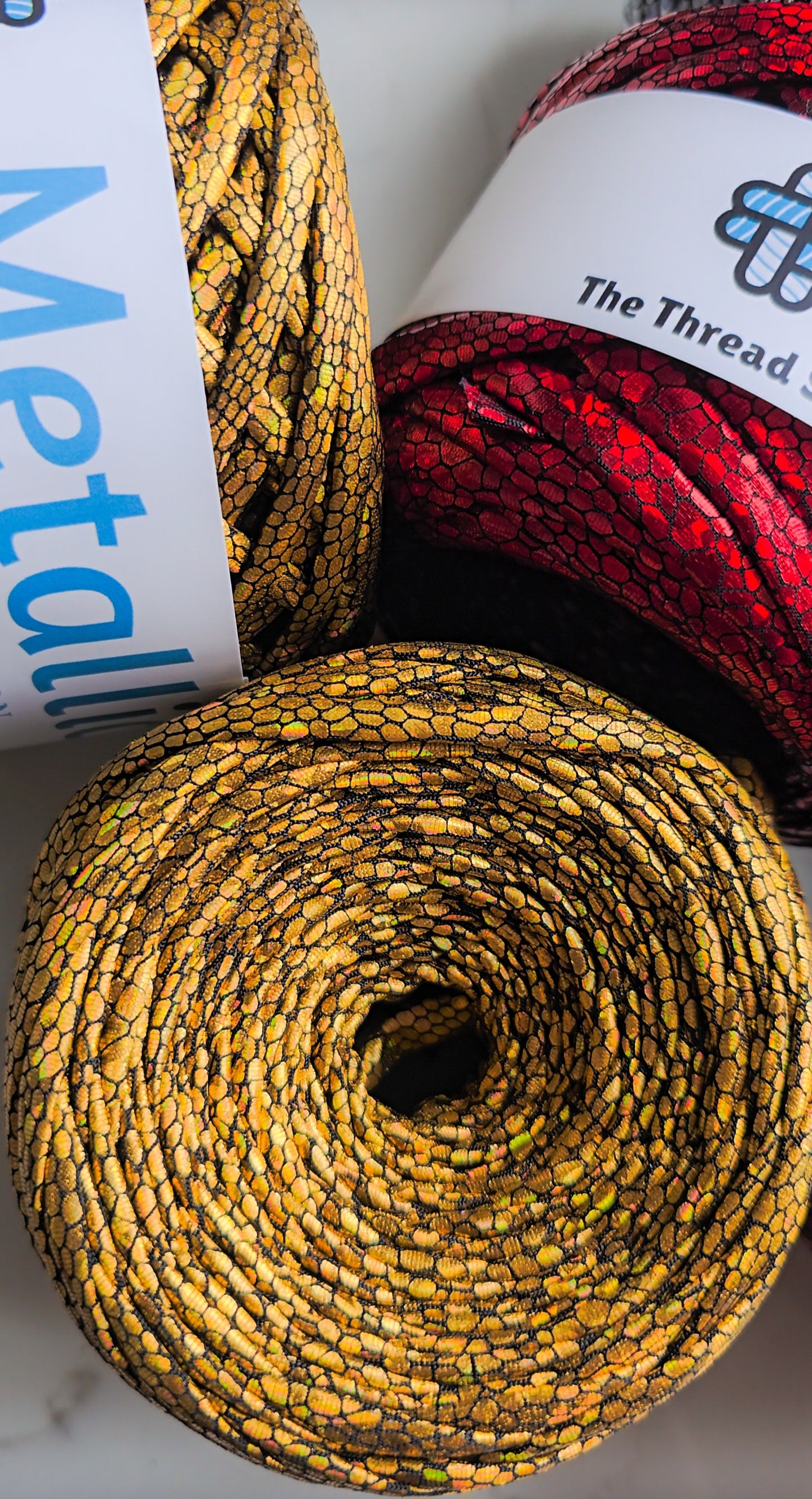 Gold - Sparkle Metallic T-shirt Yarn