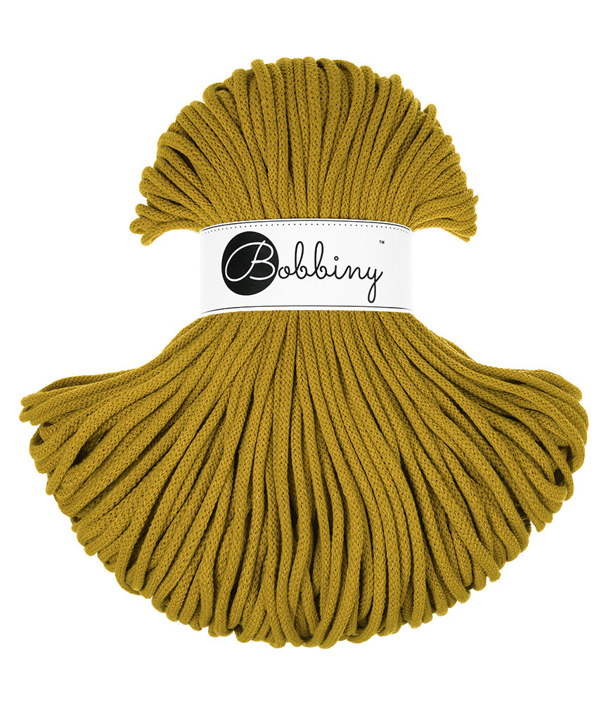 Spicy Yellow - 5mm Bobbiny Braided Cord
