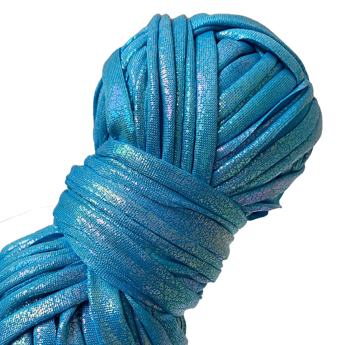 Aqua Mist - Metallic Pearl T-shirt Yarn