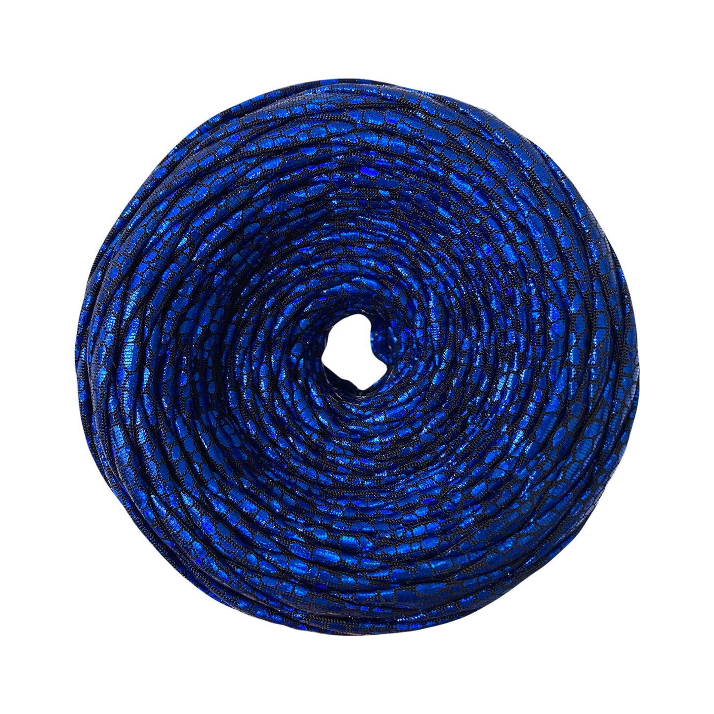 Sapphire Blue Print Metallic T-shirt Yarn