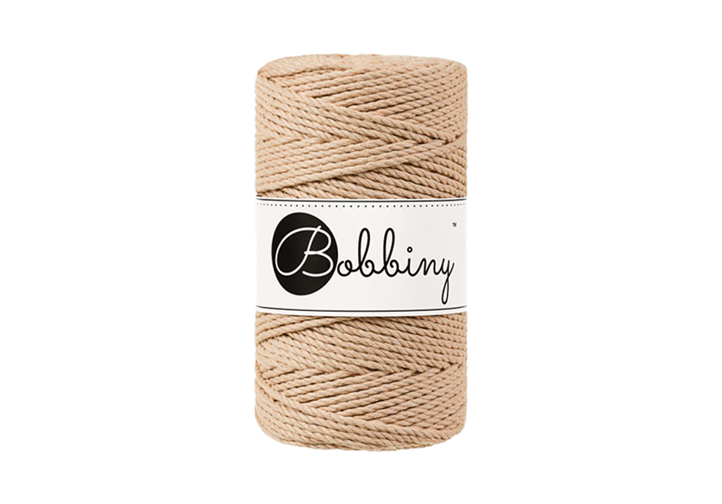 Biscuit - 3mm 3PLY, Bobbiny Macramé Cord