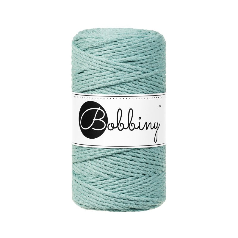 Duck Egg Blue 3mm & 5mm 3PLY, Bobbiny Macramé Cord