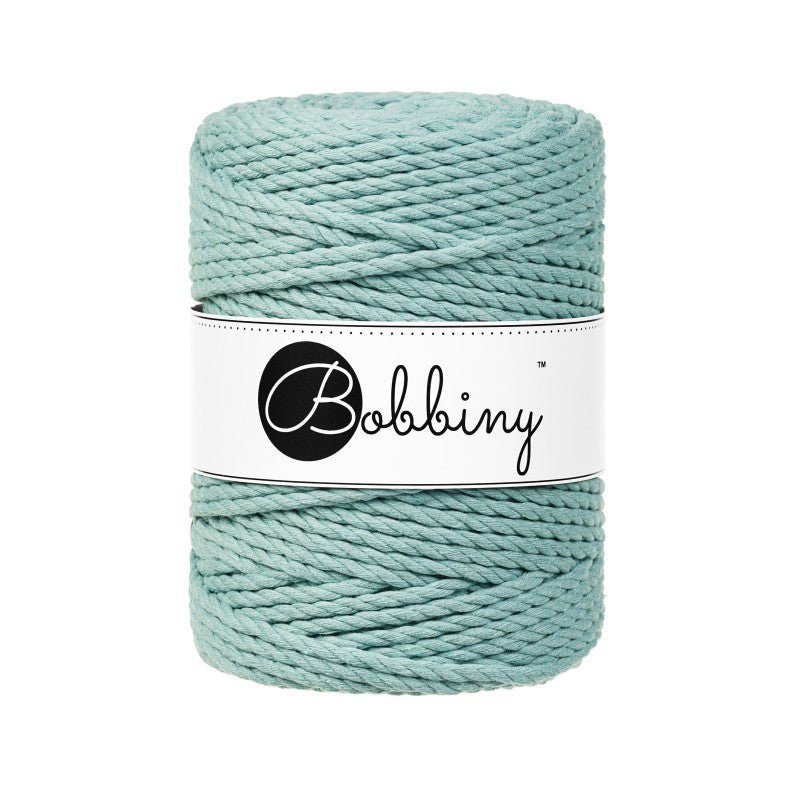 Duck Egg Blue 3mm & 5mm 3PLY, Bobbiny Macramé Cord