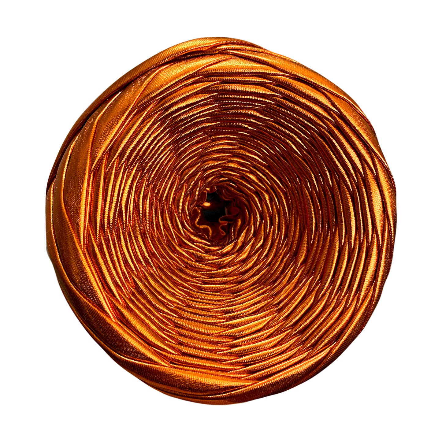 Orange Gold Metallic T-shirt Yarn