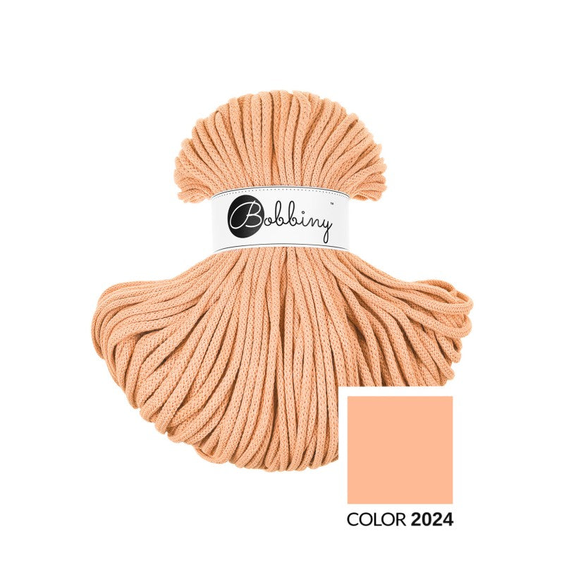 Peach Fuzz - 3mm, 5mm & 9mm, Bobbiny Braided Cord