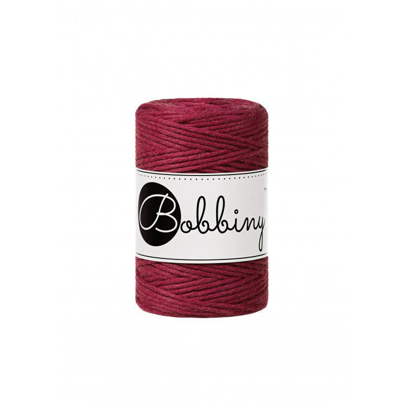 Wine Red - 1.5mm, 3mm & 5mm, Bobbiny Macrame Cord