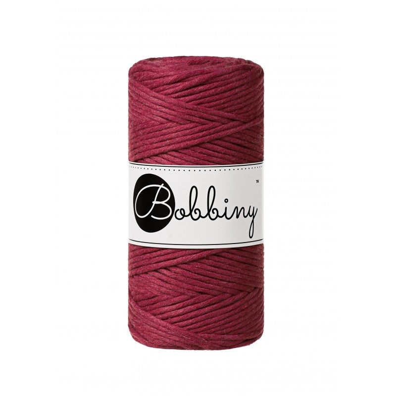 Wine Red - 1.5mm, 3mm & 5mm, Bobbiny Macrame Cord