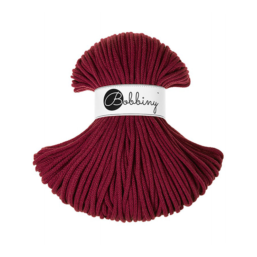 Wine Red - 5mm Bobbiny Braided Cord