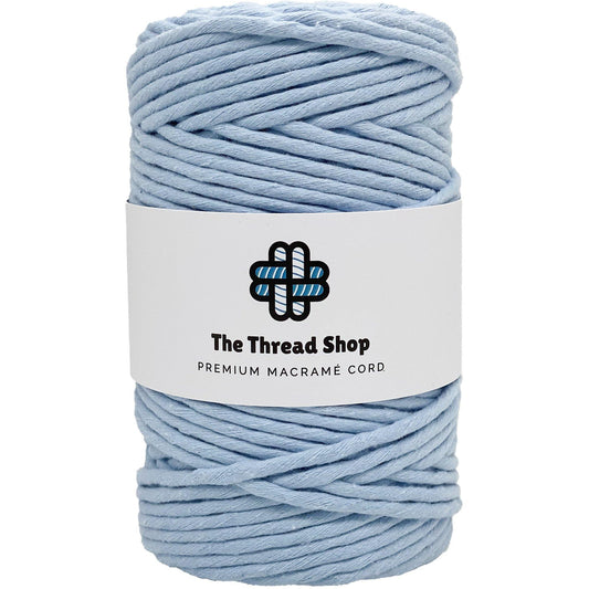 Sky Blue - 3mm & 5mm, Thread Shop Macramé Cord