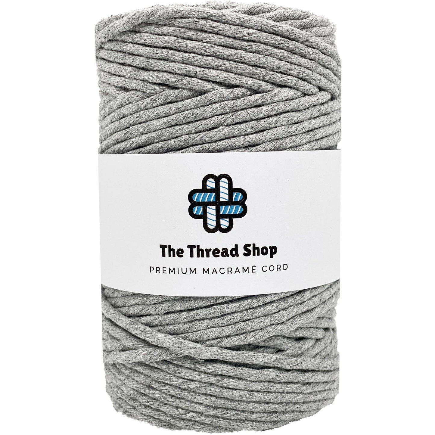 Light Grey & Silver - 3mm & 5mm, Thread Shop Macramé Cord