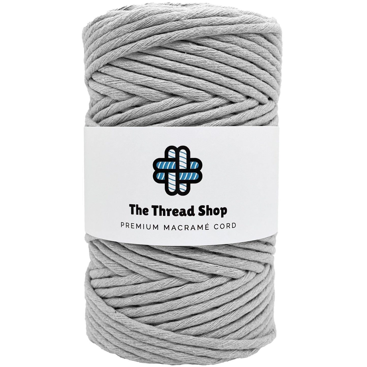 Black, Moon Grey, Brilliant White - 4mm, Thread Shop Macramé Cord
