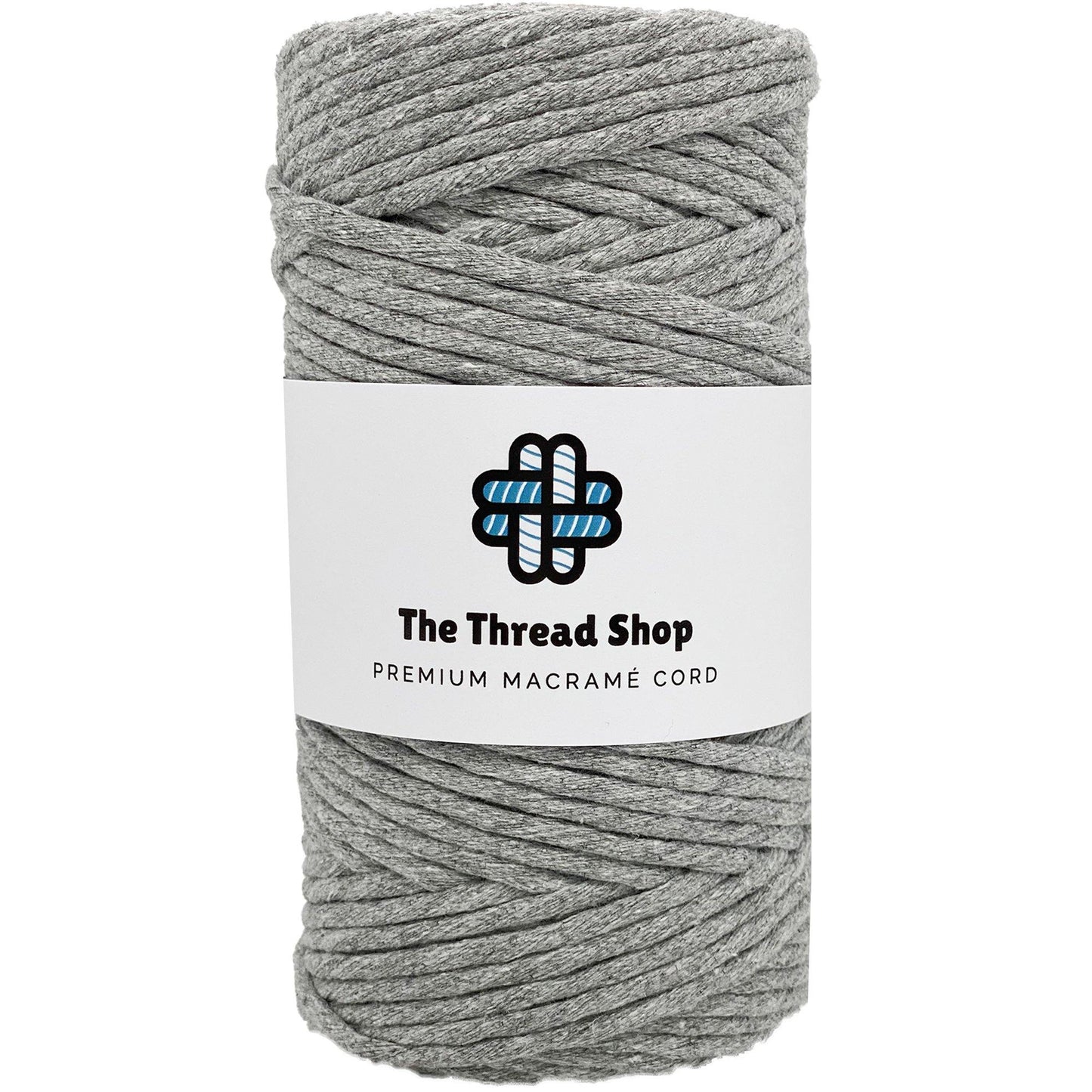 Light Grey & Silver - 3mm & 5mm, Thread Shop Macramé Cord