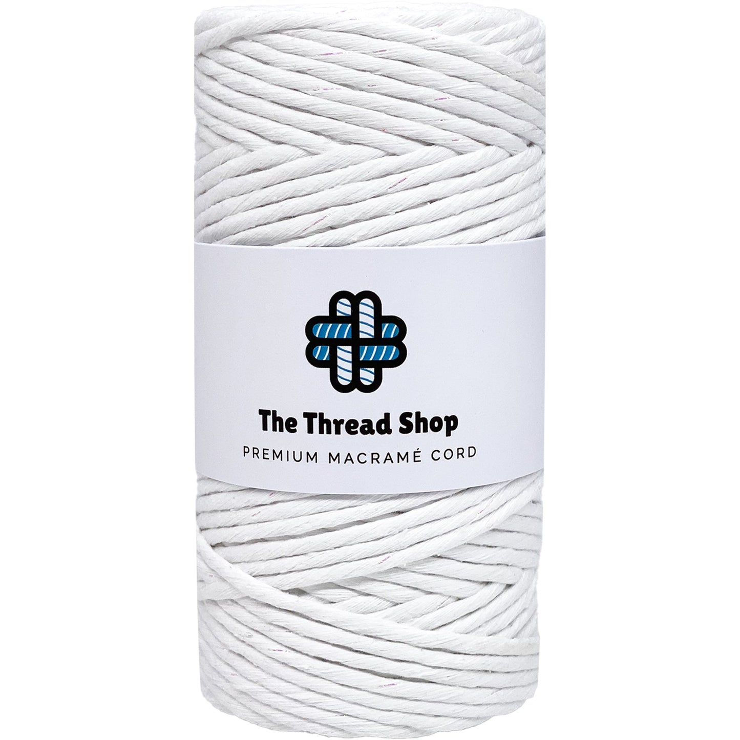 Silvery White, Strawberry & Cream, Snow Globe - 3mm & 5mm, Thread Shop Macramé Cord