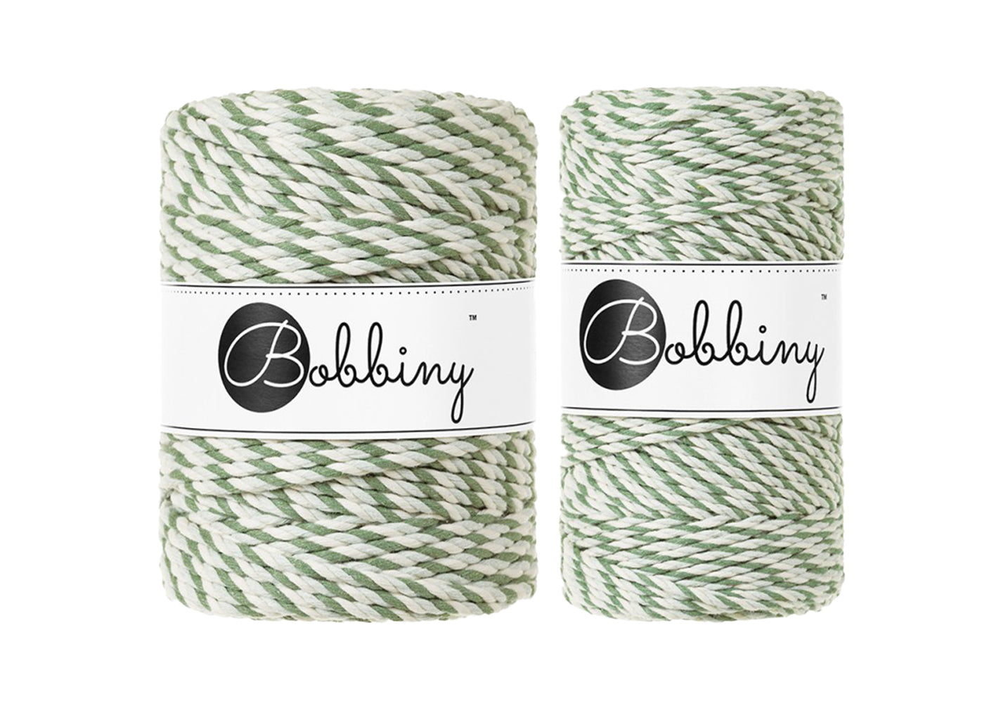 Magic Green 3mm & 5mm 3PLY, Bobbiny Macramé Cord