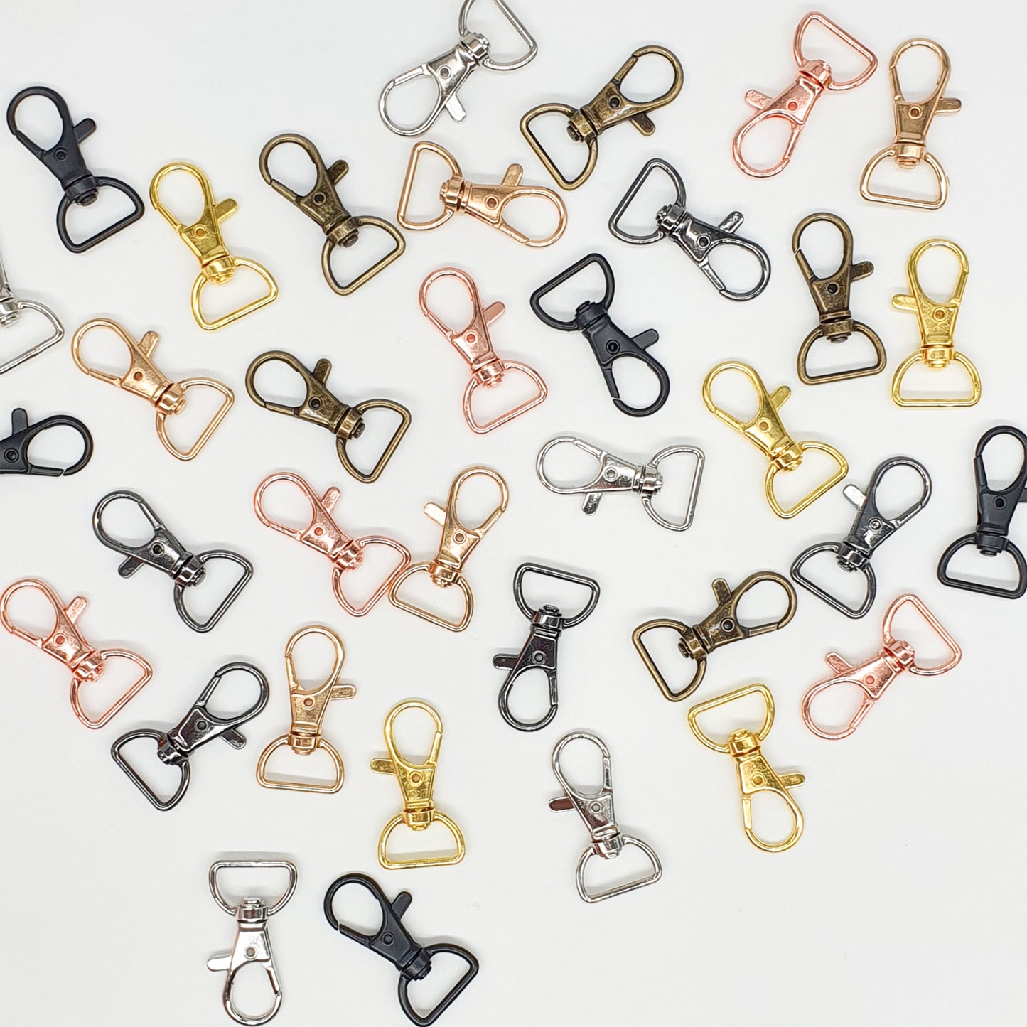 D Ring Swivel Lobster Keyring Clasp (Various Colours Available)