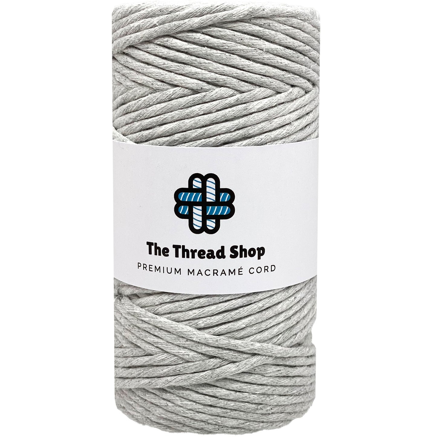 Light Grey & Silver - 3mm & 5mm, Thread Shop Macramé Cord