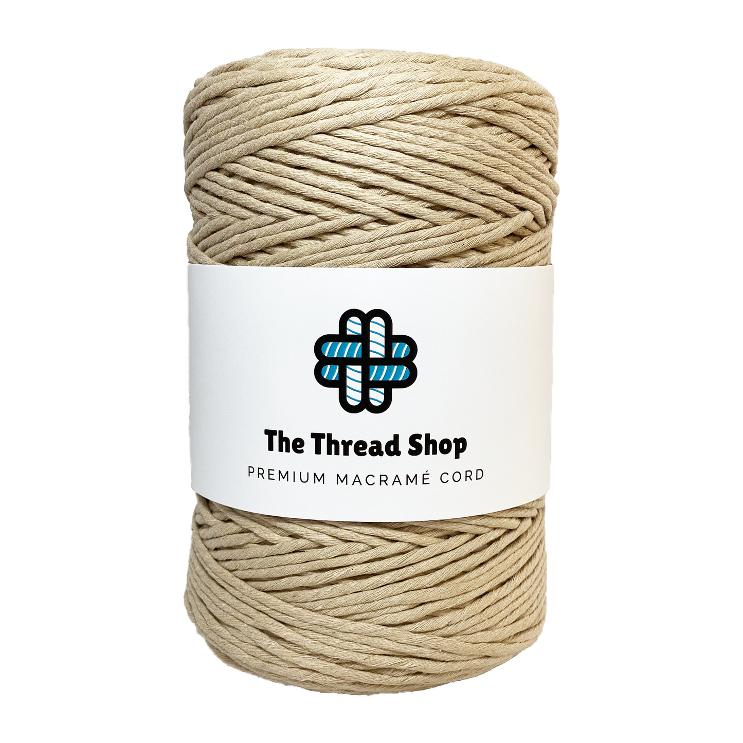 Oat Milk, Natural, Beige - 4mm, Thread Shop Macramé Cord