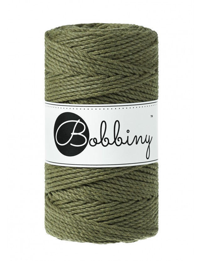 Avocado 3mm & 5mm 3PLY, Bobbiny Macramé Cord