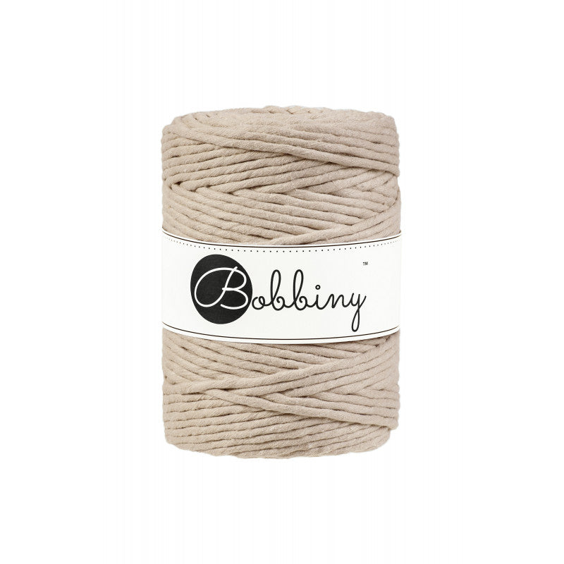 Beige - 1.5mm, 3mm & 5mm, Bobbiny Macrame Cord