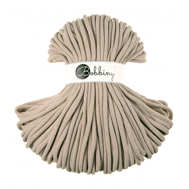 Beige - 3mm, 5mm & 9mm, Bobbiny Braided Cord