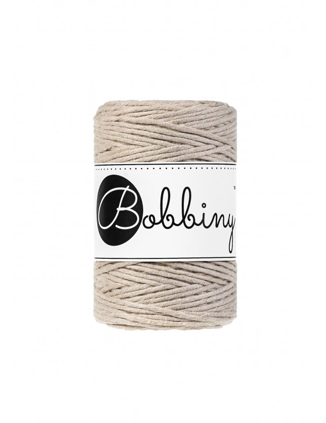 Beige - 1.5mm, 3mm & 5mm, Bobbiny Macrame Cord