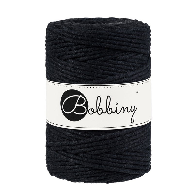 Black - 1.5mm, 3mm & 5mm, Bobbiny Macrame Cord