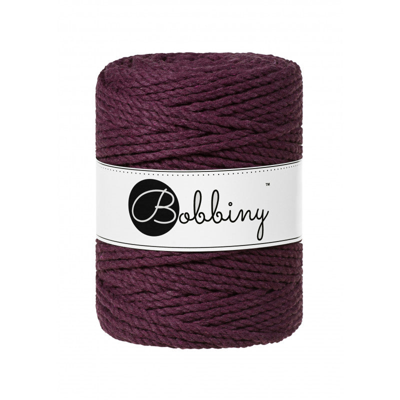 Blackberry 3mm & 5mm 3PLY, Bobbiny Macramé Cord