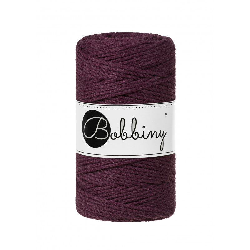 Blackberry 3mm & 5mm 3PLY, Bobbiny Macramé Cord