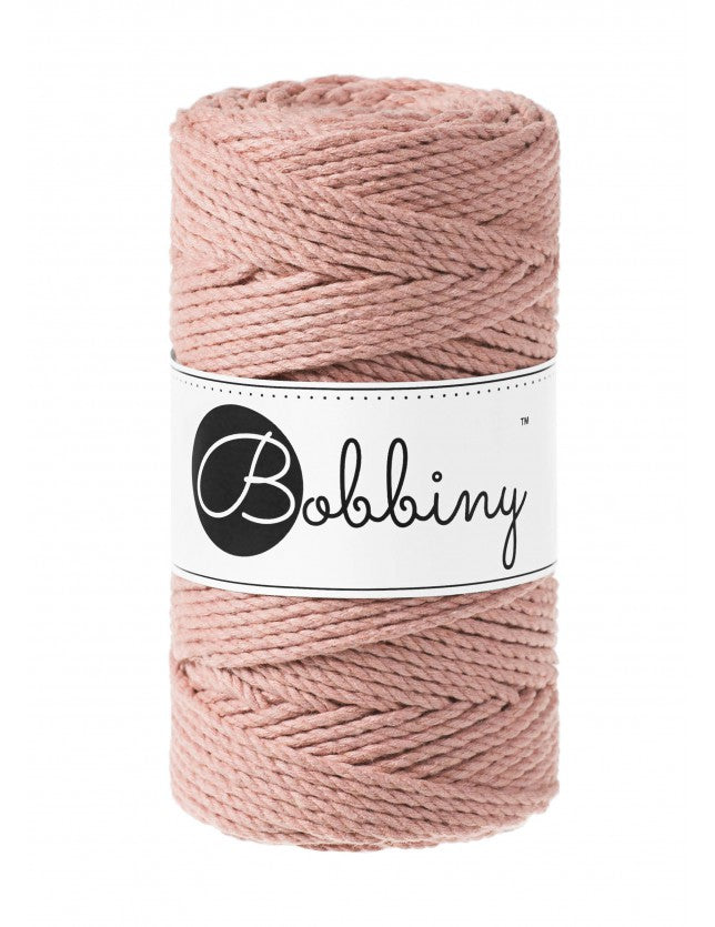 Blush 3mm & 5mm 3PLY, Bobbiny Macramé Cord