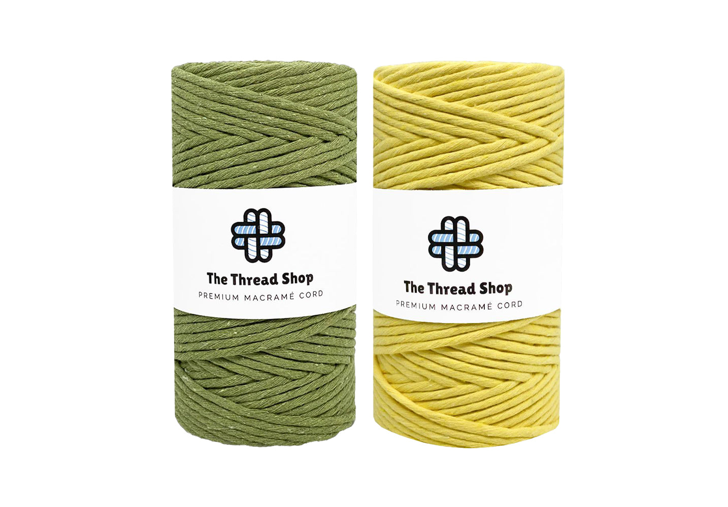 Sage & Daffodil - 3mm & 5mm, Thread Shop Macramé Cord