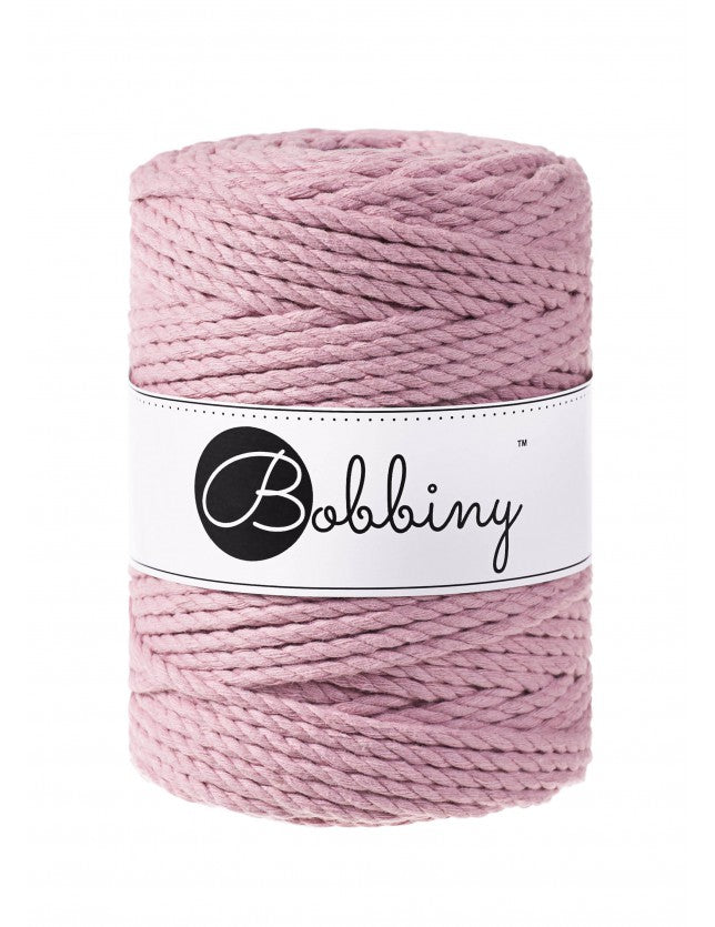 Dusty Pink 3mm & 5mm 3PLY, Bobbiny Macramé Cord