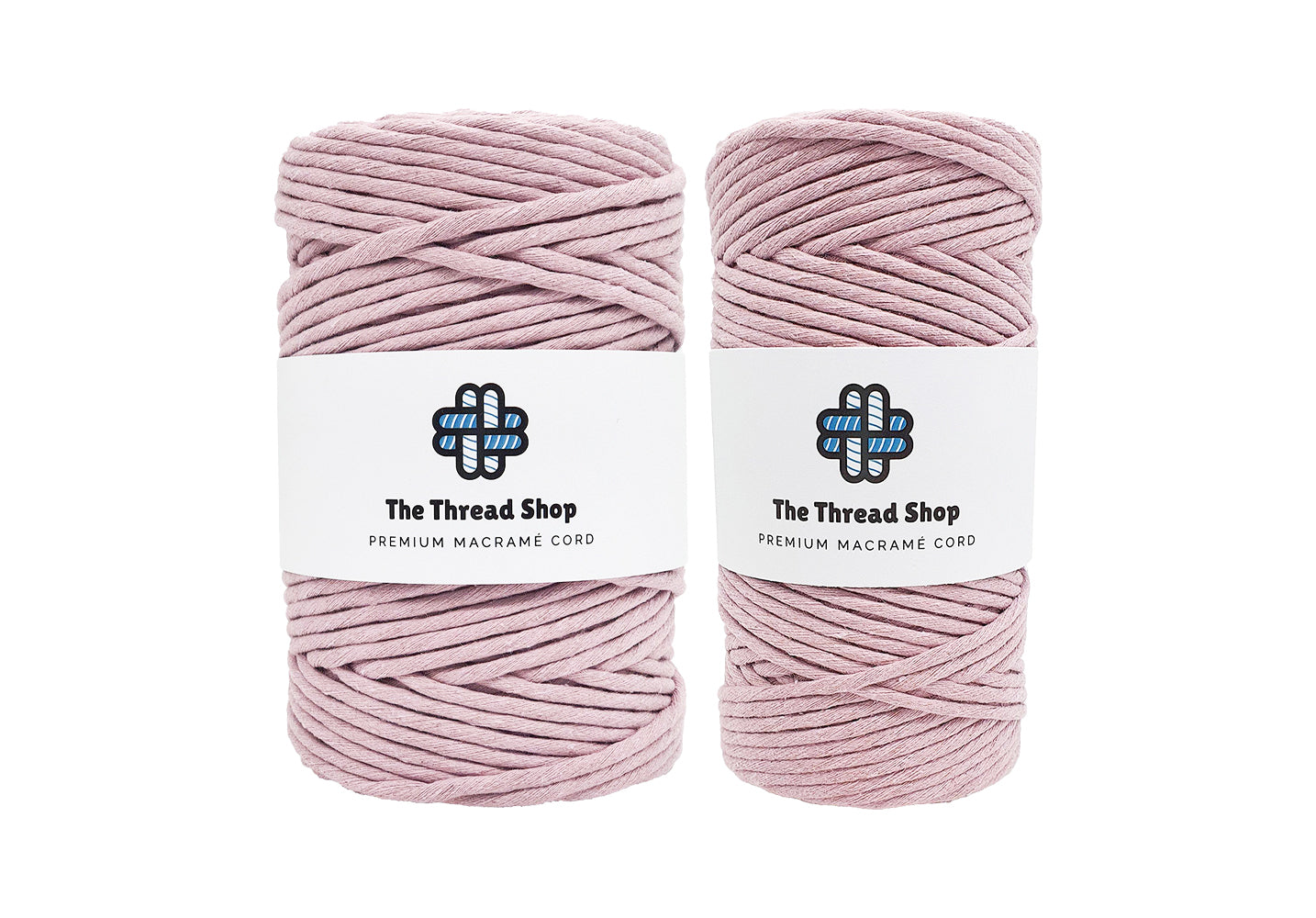 Dusty Pink - 3mm & 5mm, Thread Shop Macramé Cord