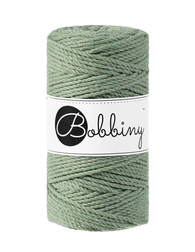 Eucalyptus Green 3mm & 5mm 3PLY, Bobbiny Macramé Cord
