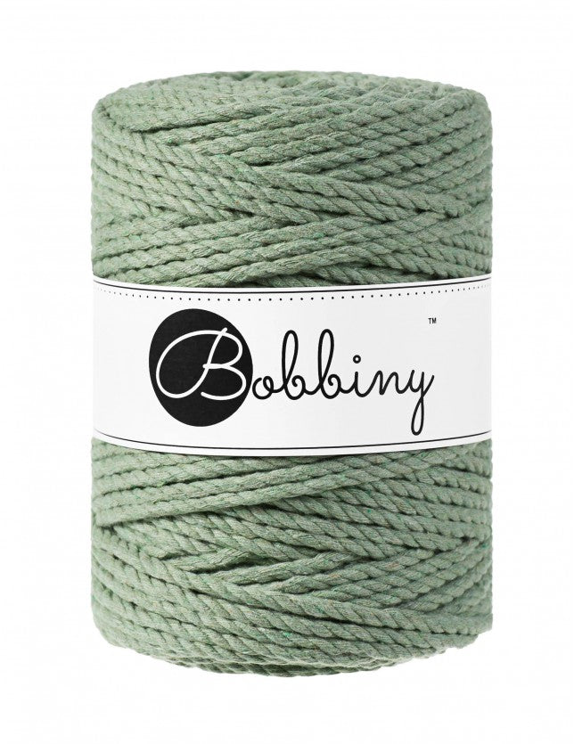 Eucalyptus Green 3mm & 5mm 3PLY, Bobbiny Macramé Cord