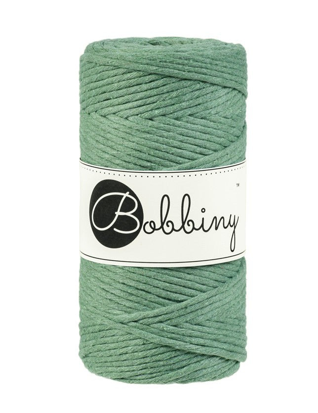 Eucalyptus Green - 1.5mm, 3mm & 5mm, Bobbiny Macrame Cord