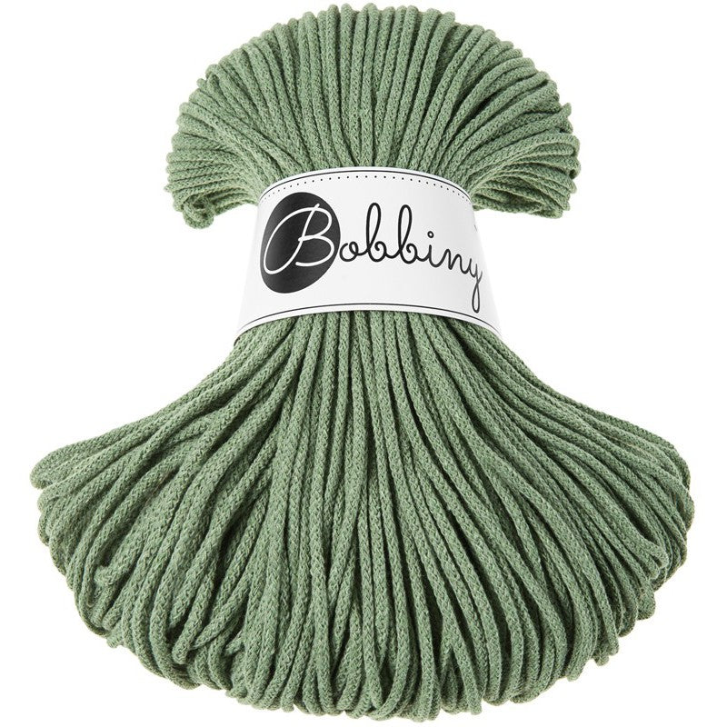 Eucalyptus Green - 3mm, 5mm & 9mm, Bobbiny Braided Cord