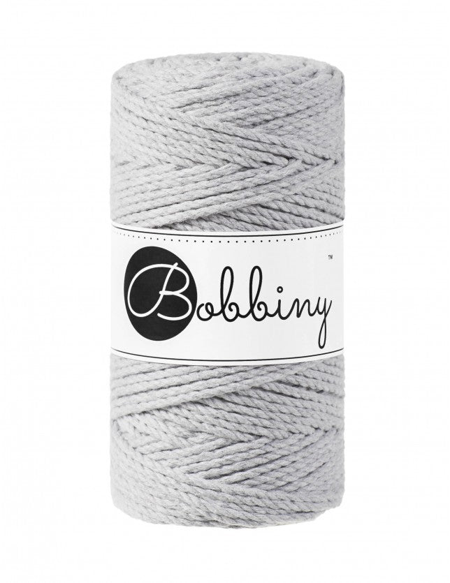 Light Grey 3mm & 5mm 3PLY, Bobbiny Macramé Cord