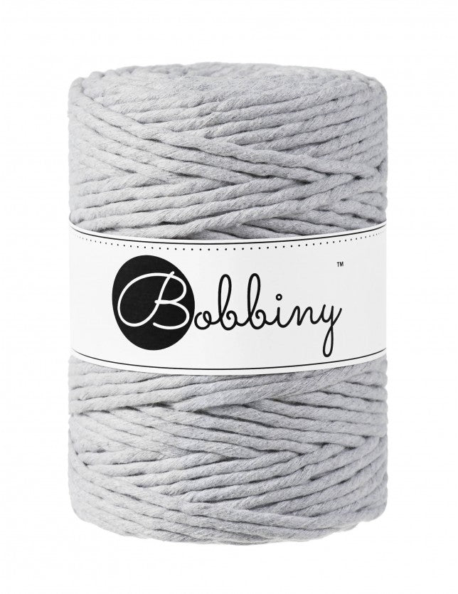 Light Grey - 1.5mm, 3mm & 5mm, Bobbiny Macrame Cord