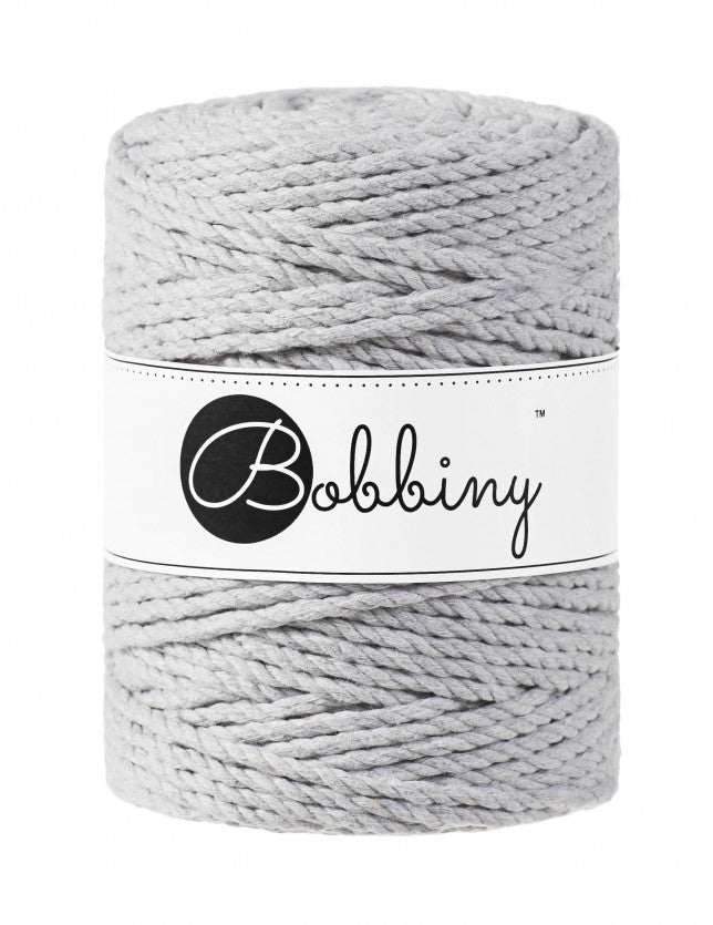 Light Grey 3mm & 5mm 3PLY, Bobbiny Macramé Cord