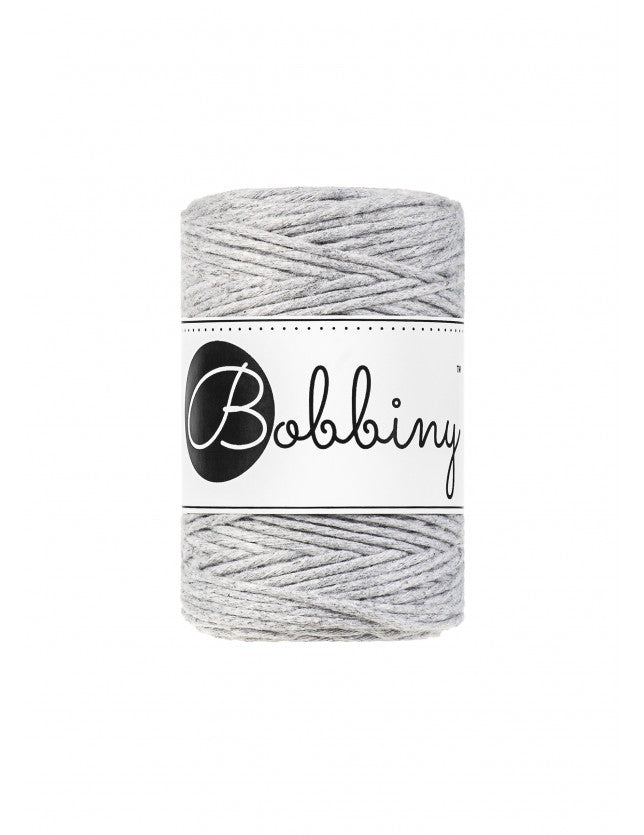 Light Grey - 1.5mm, 3mm & 5mm, Bobbiny Macrame Cord